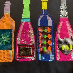 Queen of sparkles neon bottle shirt size small